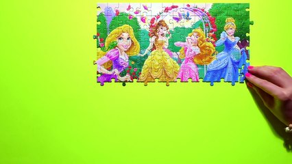 Disney PRINCESS Learn Puzzle Games Cinderella Rapunzel Aurora Belle Play Ro
