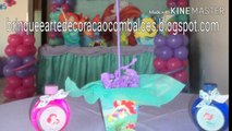 Centros de mesa Pequena Sereia Ariel para festa infantil