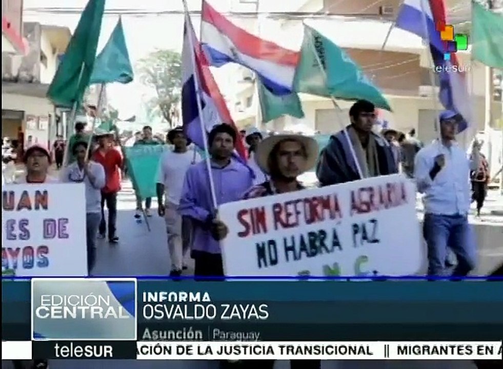 Campesinos de PAraguay demandan con urgencia una reforma agraria