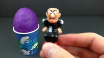 Smurfs Play-Doh Surprise Eggs Cups - Slouchy Smurf, Gargamel, Sssssss