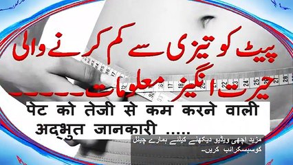 How To Lose Belly Fat -- Weight Loss tips -- in Hindi - Urdu -- موٹاپے کے لیے ٹوٹکے - Dailymotion
