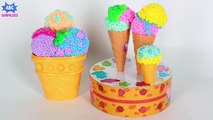 PLAY FOAM ICE CREAM Sy Frozen Foam Clay Ice Cream Surprise Toys w_ Elsa Anna