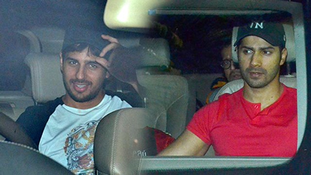 Varun Dhawan And Sidharth Malhotra At Karan Johar House To Meet Roohi And Yash