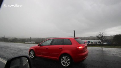 Torrential rainfall over Northern Ireland