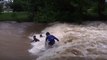 Thrill-Seeking Surfers Dive Into Raging Floodwaters at Murwillumbah Weir