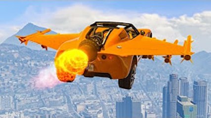 PEWDIEPIE-INSANE FLYING ROCKET CAR! (GTA 5 Funny Moments)