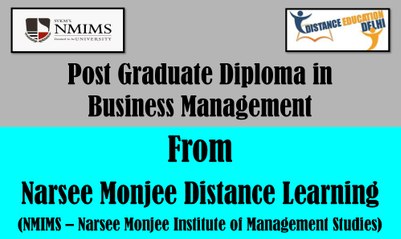 Post graduate diploma in Business management from (NMIMS) narsee monjee distance learning