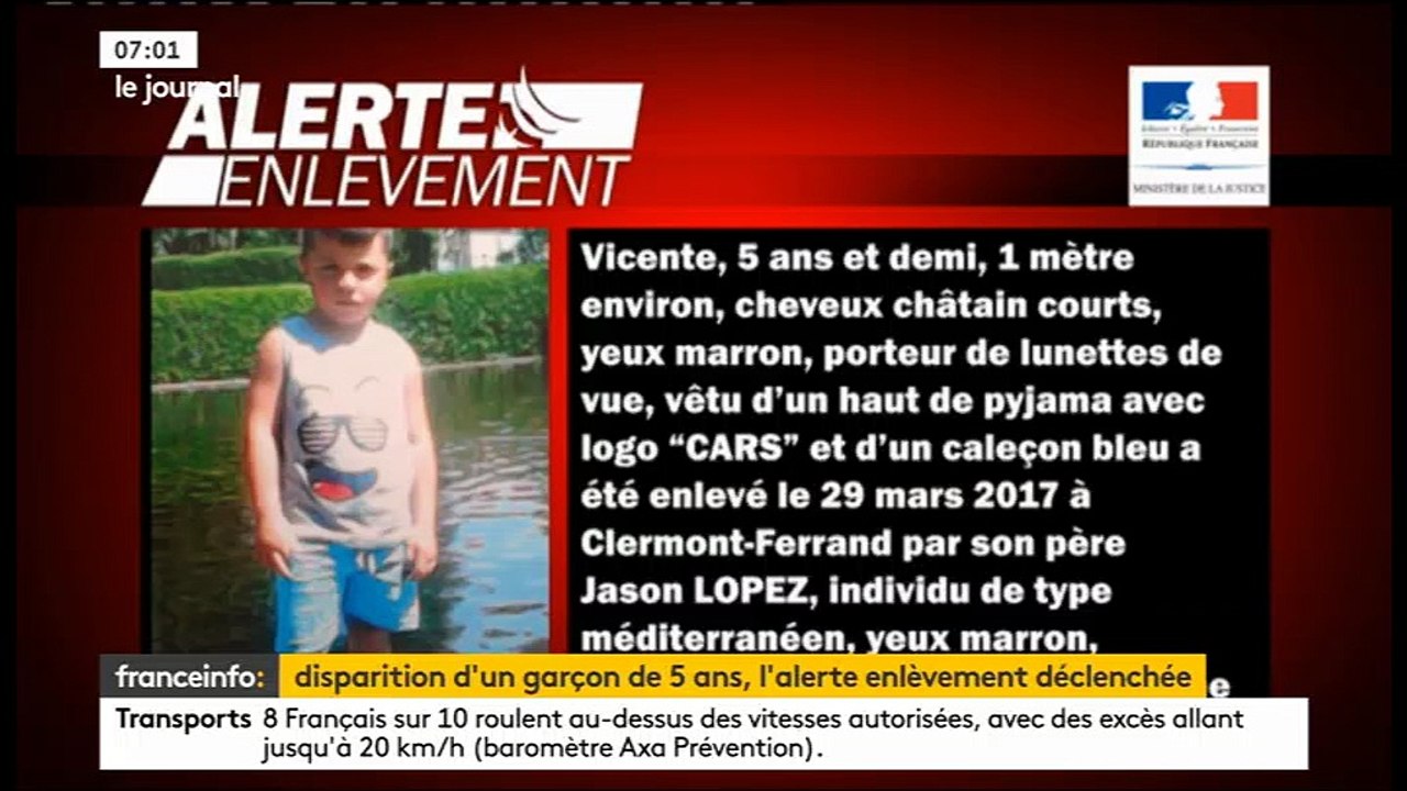 Alerte enlèvement - Vicente 5 ans et demi enlevé par son père à Clermont-Ferrand: "Une scène violente et brutale"