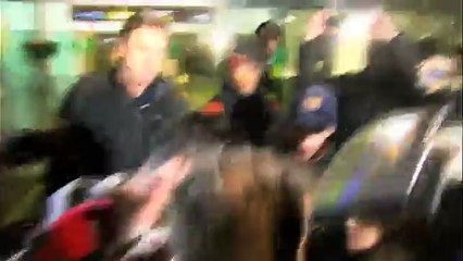 Messi silent upon arriving back