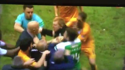 Hibernian's Manager Neil Lennon Starts Fighting With Morton's Manager Jim Duffy!