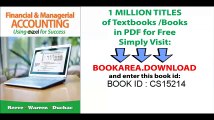 Bundle_ Financial and Managerial Accounting Using Excel for Success   Essential Resources_ Excel Tutorials Printed Access Card   CengageNOW with eBook Printed Access Card