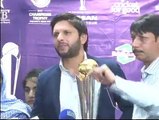 Shahid Afridi reaction on Zalmi World Cup question