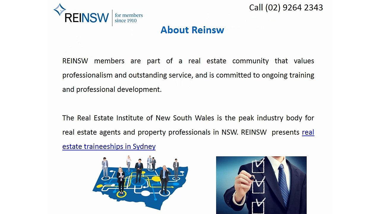 Real Estate Traineeships in Sydney:  Real Estate Institute of New South Wales