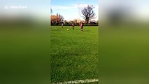 Amateur footballer scores epic free kick to win league