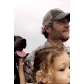 Blake Shelton, Gwen Stefani & Kids Fish & Explore Woods On Oklahoma Spring Break