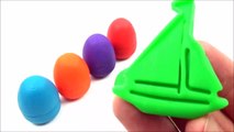 Row Row Row your   & Shapes sing along - Play Doh Surprise Eggs