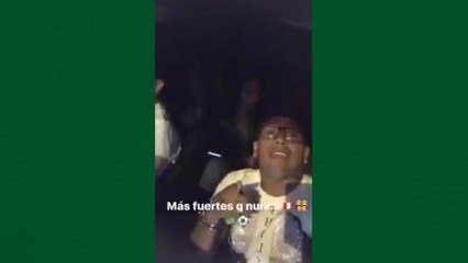 Cueva canta funk em volta para o Brasil