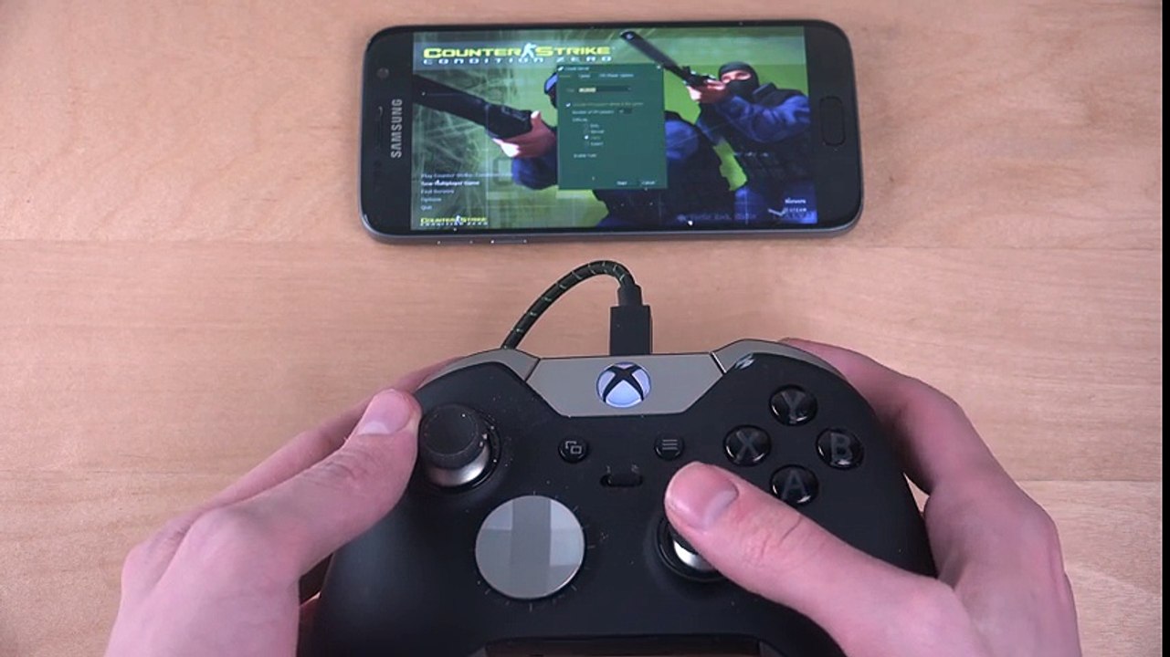 Counter Strike de_dust2 Samsung Galaxy S7 NVIDIA Moonlight Game Streaming Xbox One Controller!