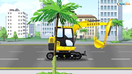 Мультики про машинки для детей Трактор едет Агротехника Экскаватор Кран Сборник все серии подряд