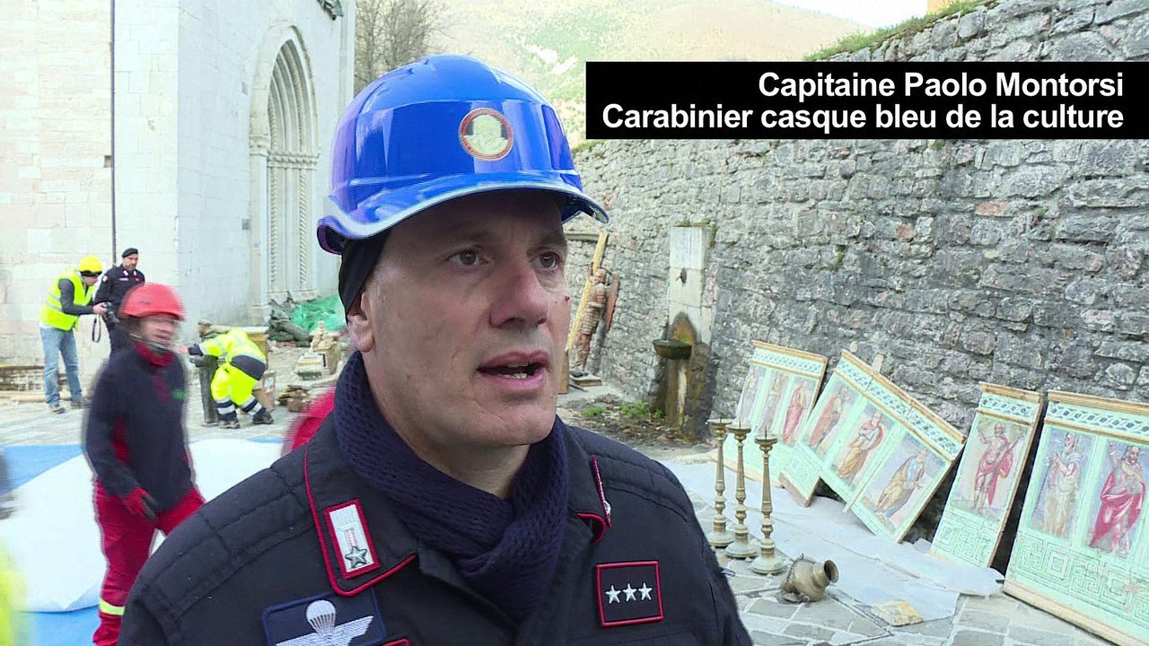 Des Casques bleus italiens au secours des trésors de Visso