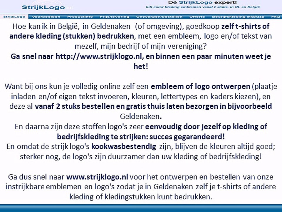 Zelf kleding bedrukken Geldenaken