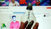 How To Make Light Bulb Smart Phone Projector in 5 minutes Very Simple and free - A4 Technical Khan