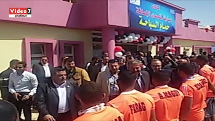 وزير الشباب ومحافظ بنى سويف يفتتحان حمام سباحة بنادى متحدى الإعاقة