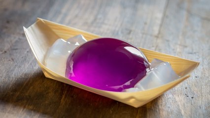 The Raindrop Cake is back and this time it's a bright shade of purple