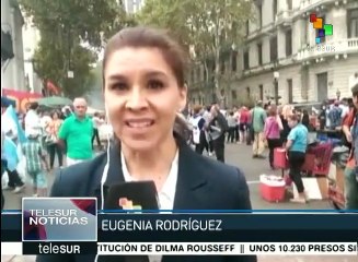 Argentina: protestan trabajadores contra políticas del gob. de Macri