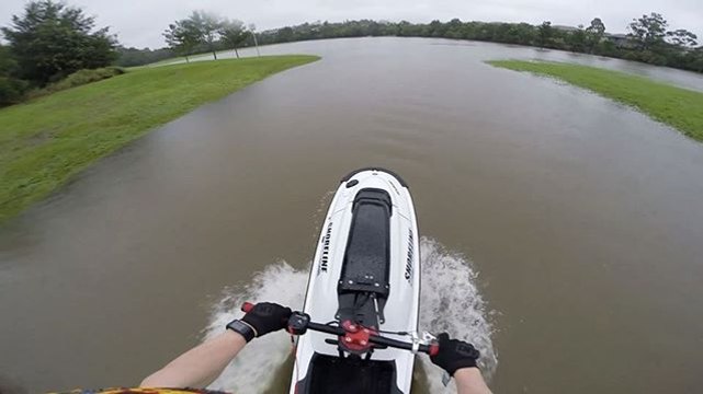 Australian Jet-Skiers Take Advantage of Dog Park Submerged by Cyclone Debbie