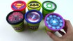 Learn Colors Play Doh Cups Modelling Clay Toys MARVEL AVENGERS, IRON MAN, CAPTAIN AMERICA, SPIDERMAN-Q7