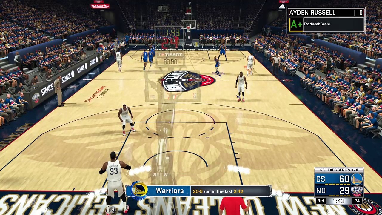 Off the backboard dunk!