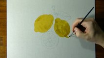 Drawing of some lemons - How to draw 3D Art-CGhss