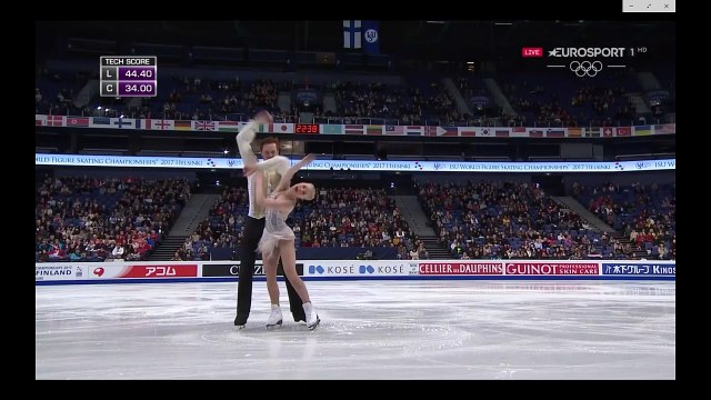 Evgenia Tarasova & Vladimir Morozov (RUS). Parejas SP. WC Helsinki 2017