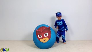 PJ MASKS Super Giant Toys Surprise Egg Opening Fun With Catboy