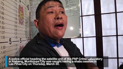 Muntinlupa Crime Lab chief caught in shabu session