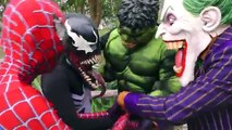 Mcqueen Disney Car CHASED Spiderman!!! Superheroes fun Venom Joker Hulk Children Action Movies