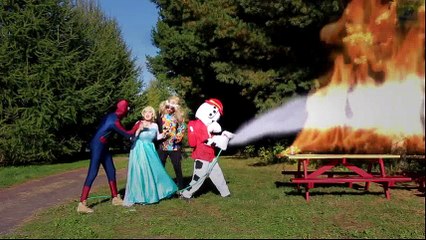 Frozen Elsa & Spiderman TAKE THE SHCOOL BUS! w/ Joker Anna Car Paw Patrol Spidergirl! Superhero Fun