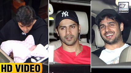 Sidharth Malhotra And Varun Dhawan Meet Karan Johar's Babies