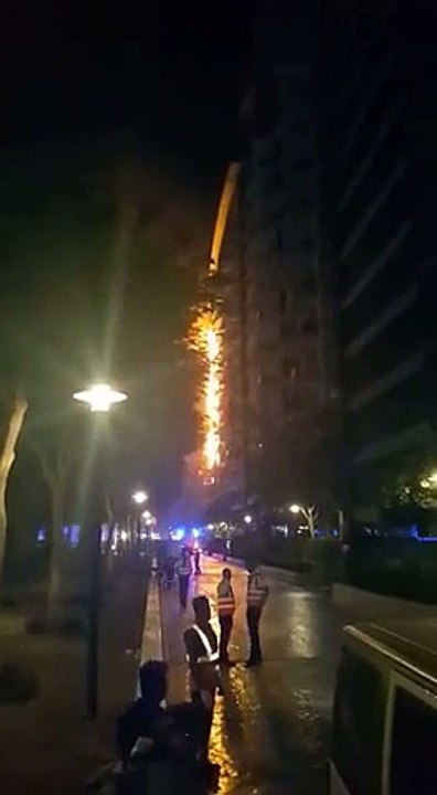 Fire Caught up at The Palm Jumeirah Dubai in a Building