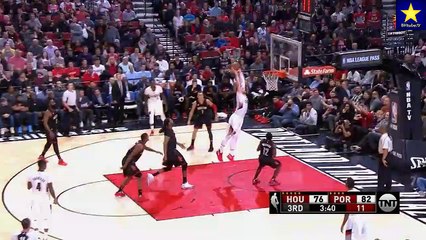 Jusuf Nurkić dva žestoka zakucavanja vs Rockets (31.3.2017)
