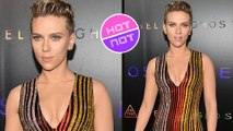 Scarlett Johansson Flaunts Plunging Neckline At Ghost In The Shell Premiere In NYC
