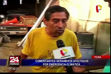 Piura: comerciantes afectados por emergencia climática