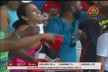 Last Over Of Trilling Match Bw WI and Pak