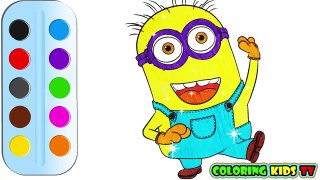 Coloring Pages MINIONS & Drawing for children _ How to color by COLORING KIDS TV