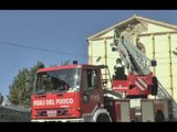 Camerino (MC) - Terremoto, cerchiaggio chiesa San Pietro a Mergnano (01.04.17)
