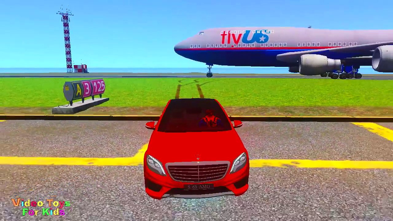 Learn Colors - Kids Color Cars w Spiderman Cartoon for Children