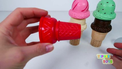 Ice Cream Cones Playset Play Doh Learn Colors for Ch