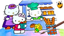SPEED COLORING Hello Kitty bakery Fun Day Coloring Book  Crayola Pip-Scents | Video for kids