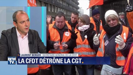 La CFDT premier syndicat: "C'est un séisme dans le monde syndical" pour Laurent Berger